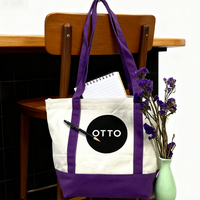 Sac fourre-tout en toile uni avec poche à l'intérieur, pour le Shopping, en coton bio, étanche, réutilisable, très résistant