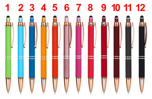 ปากกาลูกลื่นแบบกดพร้อมหัวปากกาสไตลัสสำหรับหน้าจอสัมผัส วัสดุโลหะหุ้มยางนุ่ม เขียนลื่น รับสกรีนโลโก้ตามสั่ง สำหรับเป็นของขวัญ ขายส่ง - Product Image 6