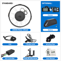 Kit de conversion de vélo électrique MTX haute vitesse, best-seller, avec moteur brushless à moyeu direct 1500W 2000W 3000W pour vélos électriques