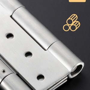 Bisagra de Acero Inoxidable con Cierre Automático de 180 Grados, 4 Orificios, Acabado Cepillado para Puertas Interiores - Product Image 3