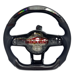 Volante Deportivo Personalizado Modificado con LED, Cuero y Fibra de Carbono para Volkswagen <span class=keywords><strong>Golf</strong></span> Upgrade 6 7 MK4 MK5 MK6 MK7 MK8 GTI <span class=keywords><strong>R</strong></span>-<span class=keywords><strong>Line</strong></span> - Product Image 1