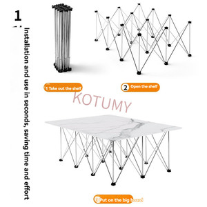 Banco da Lavoro Pieghevole a Gambe di Ragno in Acciaio Inossidabile, Supporto Portatile per Sega, Banco da Lavoro Telescopico Rapido - Product Image 5