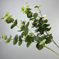 Faux Fleurs Fournitures Real Touch Feuille Branche Artificielle Eucalyptus Tige Verdure Soie Graines Artificielle Eucalyptus 85254