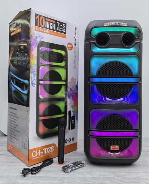 Portable Party Speaker with Long Lasting Battery Powerful Sound and Exciting Light Show