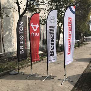 Kustom poliester luar ruangan iklan pantai bendera promosi bendera & spanduk untuk jalan acara dengan Logo khusus - Product Image 3