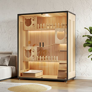 Gabbia per Gatti in Vetro Grande, Personalizzabile OEM, Design Spazioso per Tutte le Stagioni, Ecologica, Rifugio Interno di Lusso Impermeabile - Product Image 1