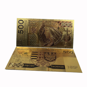 Colorful Polish Foil Plastic Pope John Paul Collection Gold Card 10 50 100 200 500 PLN Gift Banknote - Product Image 4