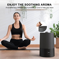 Humidificateurs 4L Top Fill Cool Mist Oil Diffuseur Veilleuse Ultrasonique Air pour Maison Bébé Pépinière Plante 50H Arrêt Automatique