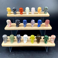 Ornements en pierre brute de cristal sculptée en forme de cube, animaux en cristal transfrontaliers, divers styles, pour la maison et le bureau, vendus individuellement