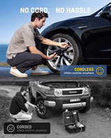 4-in-1 16000mAh Car Jump Starter with Air Compressor Tire Inflator LED Emergency Light