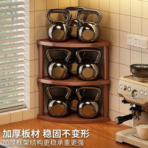Corner Multi Tier Wooden <b>Storage</b> <b>Rack</b> 3 Tier Standing <b>Kitchen</b> Living Room Display Shelf - Product Image 3