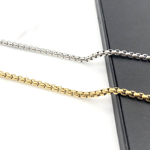 Chaîne de perles carrées dorées sous vide en acier inoxydable pour collier à faire soi-même Bracelet Fondation Personnalité du commerce extérieur assortie Mode - Product Image 5
