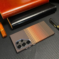 Coques de Téléphone Portable Mince de Luxe à Texture Fibre de Carbone Anti-Choc Mat en PC Magnétique pour S26 S25 S24 Ultra Sjk1021