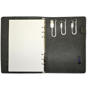 Set de Diario Personalizable de Cuero PU, Estilo Tapa Dura, Carga Inalámbrica y por Cable para Laptop, con Memoria USB - Product Image 6