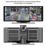 Caméra embarquée 4G 10,26 pouces avec boîte AI intégrée, CarPlay et Android Auto, lecteur multimédia 4G avec Siri/assistant Google, ADAS, GPS, DVR