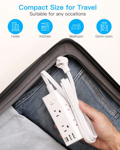 Toàn Cầu 5-Trong-1 Phổ Travel Adapter Điện Thoại Di Động/Máy Tính Bảng Sạc 4 USB Với Loại C Để USB 3.0 Adapter - Product Image 6