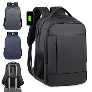 Men's <b>Backpack</b> 20-35L Waterproof With Usb Business Travel Solid Color - Product Image 1