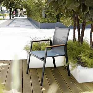 Fauteuil en <span class=keywords><strong>aluminium</strong></span> moderne pour l'extérieur, mobilier de salle à manger de restaurant, chaises empilables pour patio, mobilier de <span class=keywords><strong>salon</strong></span> de <span class=keywords><strong>jardin</strong></span> - Product Image 1