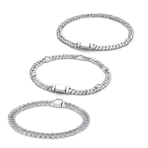 Nueva Pulsera <span class=keywords><strong>de</strong></span> Plata 925 con Diseño Original y Cadena Cubana Atemporal, con Dijes DIY, <span class=keywords><strong>para</strong></span> <span class=keywords><strong>Mujer</strong></span>, Regalo con Circonitas <span class=keywords><strong>de</strong></span> Colores y Joyería <span class=keywords><strong>de</strong></span> Lazo y Corazón - Product Image 1