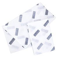 Papier d'emballage transparent avec motif de texte bleu foncé pour l'emballage de montres et l'emballage de produits de luxe