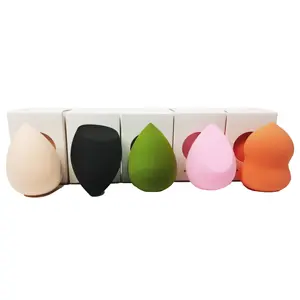 Orange Soft Makeup Sponge Custom Logo Variety Of Shapes Professional Makeup Blending Sponges Washable Make Up Sponge Latex Free