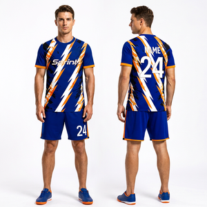 New Design Fashion Style Soccer Uniform Jersey <b>for</b> Clubs Teams Modern <b>Heat</b>-Transfer Printed Breathable Quick Dry 100% Polyester - Product Image 1