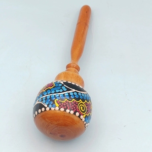 เครื่องดนตรีมารากัสไม้เพ้นท์ลายด้วยมือสำหรับเด็ก ขายส่ง - Product Image 4