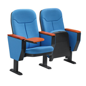 Silla de teatro Masao, asiento de metal azul en fila para auditorio y sala de conferencias - Product Image 2