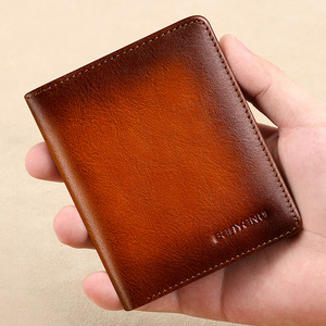 <span class=keywords><strong>Portefeuille</strong></span> <span class=keywords><strong>Homme</strong></span> en Cuir <span class=keywords><strong>Vertical</strong></span> Ultra-Fin et Compact en Cuir de Vachette Véritable, Version Courte, Nouveau Modèle 2024, Porte-Cartes et Permis de Conduire - Product Image 3