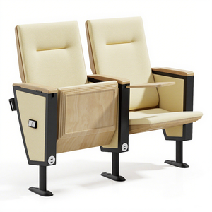 Silla Moderna de Aluminio Eléctrica Ajustable para Auditorio/Iglesia con Asiento de Cuero PU y Mesa para Salón Escolar y Mobiliario de Teatro - Product Image 3