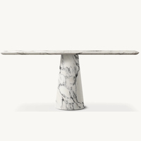 Console d'entrée décorative en pierre naturelle KUMUSI, plateau en marbre Nero Antico, taille personnalisable, pour villa et salon