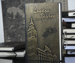 Cubierta grabada de diseño especial, cuaderno <span class=keywords><strong>con</strong></span> Logo 3D en relieve y letras prensadas, diario A5 de cuero suave y duro <span class=keywords><strong>con</strong></span> relieve - Product Image 4