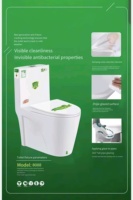 WC monobloc en céramique à poser au sol, moderne, allongé, à double chasse, à évacuation verticale, avec abattant à fermeture douce, pour usage hôtelier