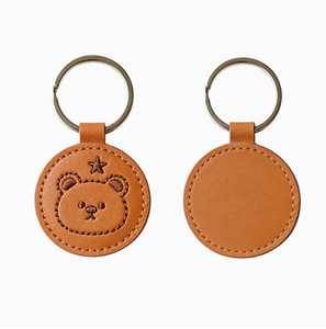 Custom PU Leather Eco-Friendly Rectangular Bottle Opener <strong>Keychain</strong> Letterpress Printed Personalized Custom Logo <strong>Bulk</strong> Wholesale - Product Image 1