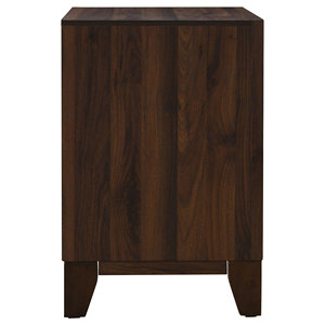 Anza <b>Walnut</b> 2-drawer Nightstand Bedside <b>Table</b> - Product Image 6