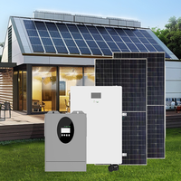 Système de stockage d'énergie résidentiel en silicium monocristallin, kit complet d'alimentation de secours domestique, onduleur hybride mural LFP