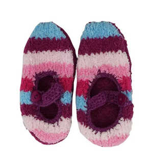 Microfibre Bébé Toddler Fuzzy Hot Slipper Chaussettes Tricot Motif <span class=keywords><strong>Crochet</strong></span> Bébé Chaussettes Enfants Intérieur Chaussures Chaussettes - Product Image 3