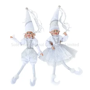 Accept Custom New Arrival Xmas Tree Decoration christmas elf doll Silver christmas plush elf 60CM elf for christmas