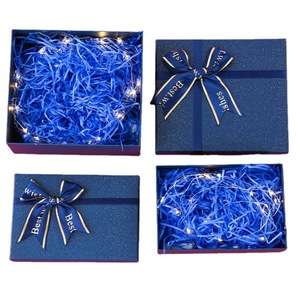 Tùy Chỉnh Tinh Tế Nhà Máy Bán Bao Bì Sang Trọng Màu Xanh đậm Hộp Quà Tặng Hiện Đại Màu Xanh Tái Chế Ribbon Hộp Quà Tặng Giấy Bao Bì - Product Image 4