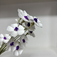 Fleurs de violette stabilisées faites à la main, violettes éternelles séchées au toucher réel pour la décoration de mariage, bouquet, matériel floral