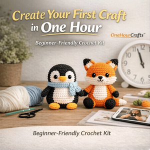 Kit de crochet positif DIY pour amigurumi, ensemble de tricot pour jouets en peluche avec fil isolant thermiquement pour débutants - Product Image 1