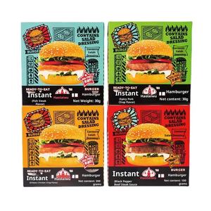 Haolaiwu - <span class=keywords><strong>Hamburguesa</strong></span> Instantánea Sin Freír ni Refinar, 100 g, Filete de Pollo Estilo Orleans, Filete de Pescado con Pimienta Negra, Filete de Bacalao, Chuleta de Cerdo <span class=keywords><strong>Picante</strong></span>, Zanahoria - Product Image 5