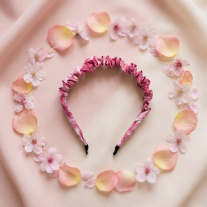 Diadema Anudada de Algodón Orgánico Hecha a Mano con Borde Ancho y Patrón de Nubes Auspiciosas y Ondas de Agua, Estilo Coreano, Ecológica y Dulce para Niñas - Product Image 1
