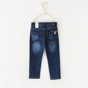 Vente en gros de costumes en jean extensible pour garçons, pantalons en denim bleu classique à taille élastique pour <span class=keywords><strong>le</strong></span> printemps/l'automne, commandes en gros - Product Image 5