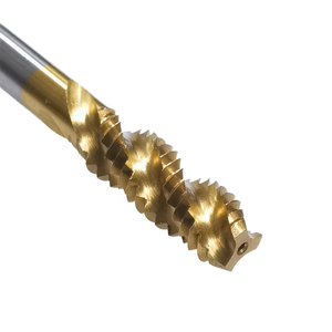 Grifo de máquina de ranura en espiral Chapado en titanio UNC de acero de alta velocidad 5/16-18 para roscado de orificio ciego y evacuación de chips y Chip R - Product Image 2