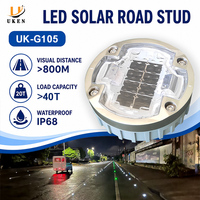 G105 Balise solaire routière étanche IP68, marqueur solaire LED encastré en alliage d'aluminium pour la sécurité routière