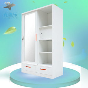 Armoire moderne 2 portes en fer Garde-robe métallique avec <span class=keywords><strong>vêtements</strong></span> en fer Besi Armadio Moderno Meubles de chambre à coucher - Product Image 5