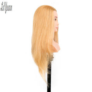 Cabeza <span class=keywords><strong>de</strong></span> Maniquí para Prácticas <span class=keywords><strong>de</strong></span> Peluquería con Cabello 100% Humano, para <span class=keywords><strong>Corte</strong></span> y Tinte - Product Image 3
