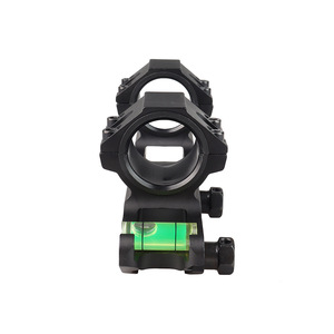Mira telescópica de alta resistencia con diseño hueco, compatible con tubos de 25.4/30mm, de aleación de aluminio negra, duradera, antivibración, accesorio para equipo de caza y actividades al aire libre. - Product Image 1