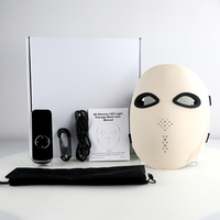 Masque facial et cervical à LED de photothérapie infrarouge rouge 1072 nm, 630 nm, 850 nm, portable, pour la beauté à domicile